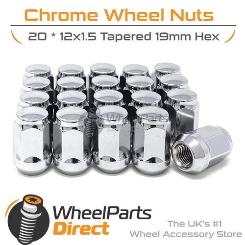 Wheel nuts 12x1 chrome - (20),